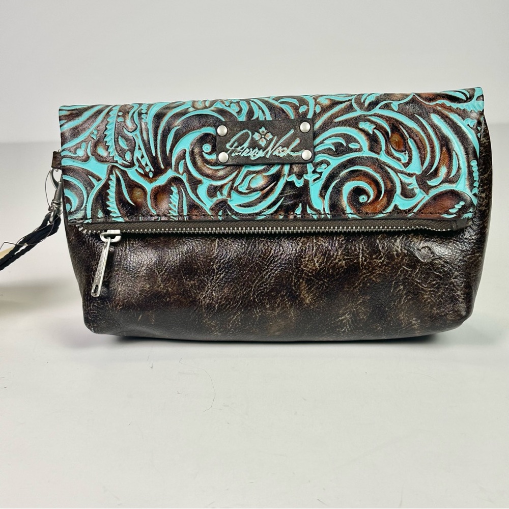 Patricia Nash Fold Over Clutch Ardenza Leather - Valerie NWT